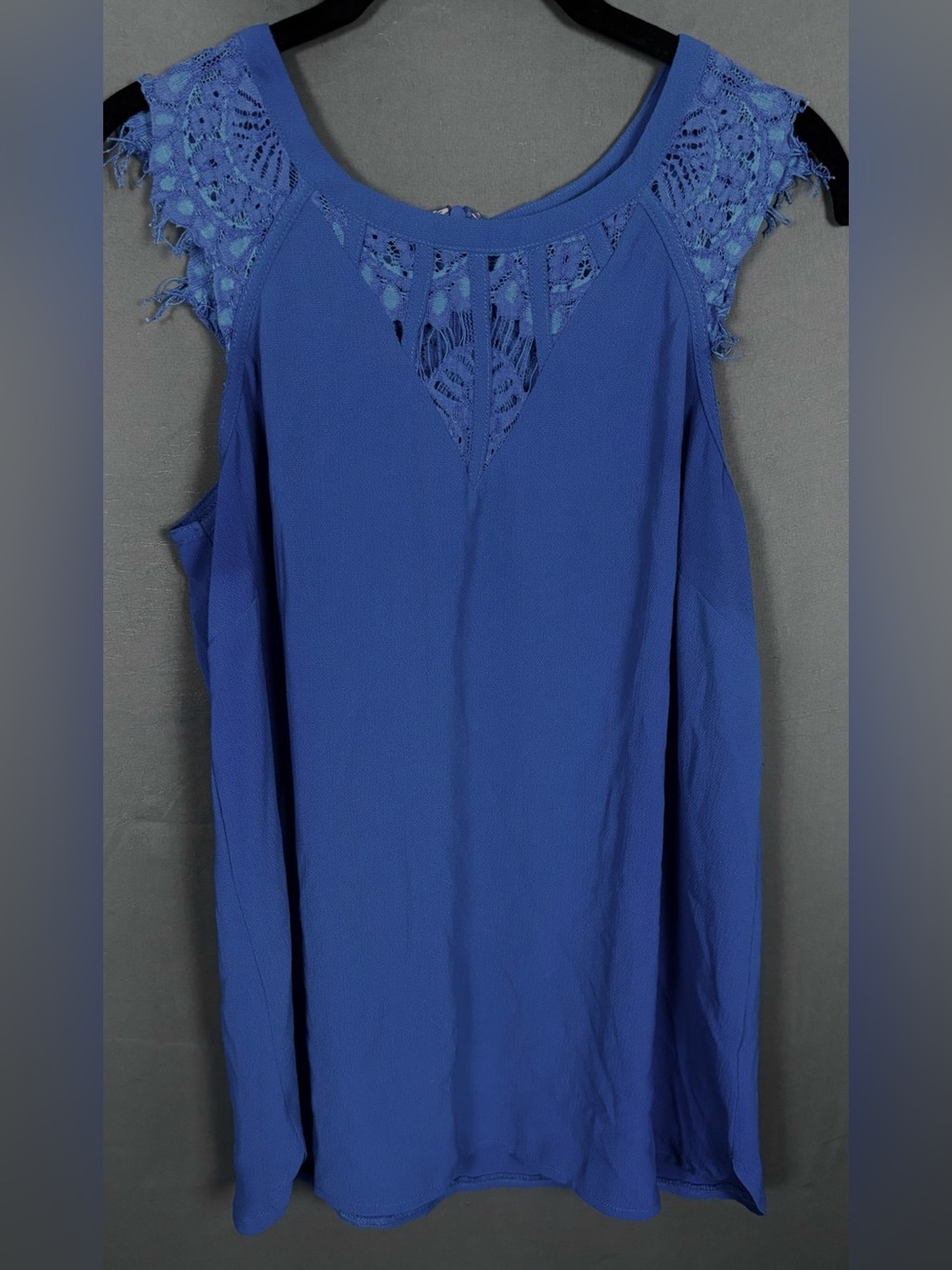 Brixon Ivy | Women’s Blue Lace Detail Blouse | Size Small